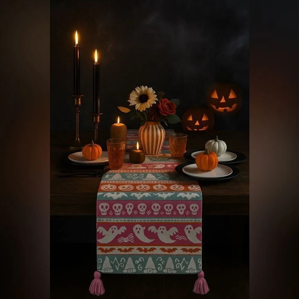 🎃 Rachel Zoe Halloween Table Runner – Brand New with Tags 👻